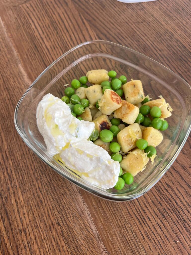Gnocchis ricotta petits pois